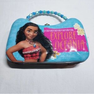 Explore Oceania Kids Moana Themed Metal Bag Lunch Box Beaded Handle